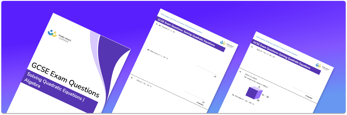 Solving Quadratic Equations Exam Questions