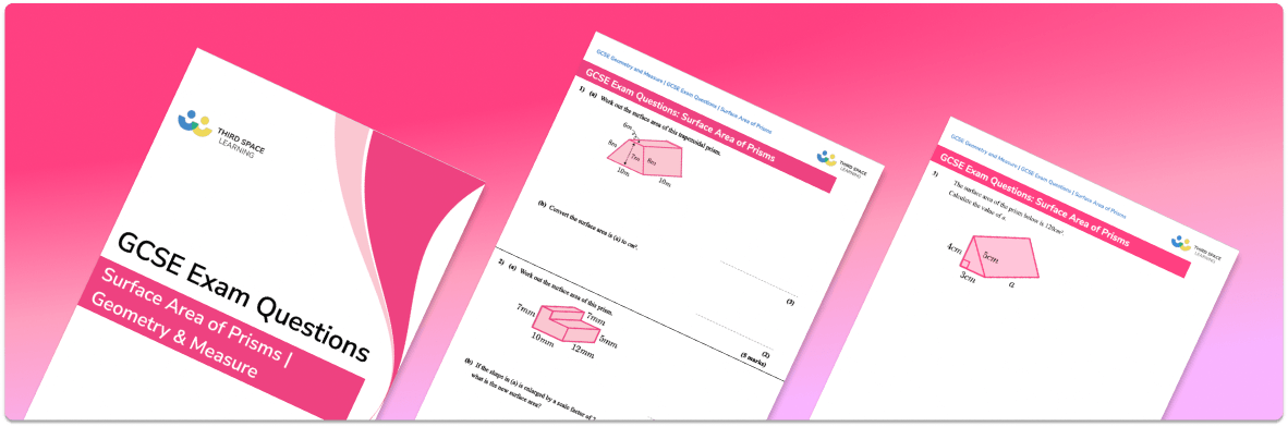 Surface Area Of Prisms Exam Questions