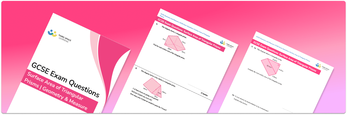 Surface Area Of A Triangular Prism Exam Questions