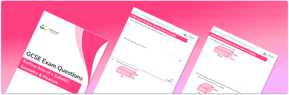 Surface Area Of A Cuboid Exam Questions