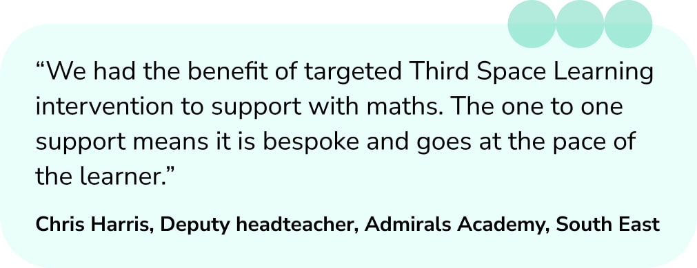 Benefit of using Third Space Learning's one to one tutoring