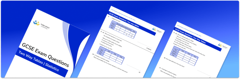 Two Way Tables Exam Questions - GCSE Maths [FREE]