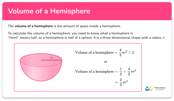 Volume of a hemisphere