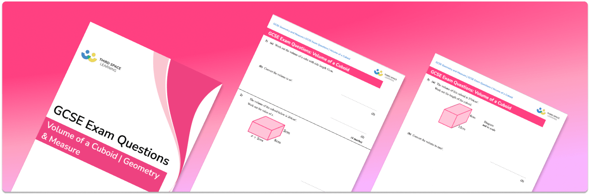 Volume Of A Cuboid Exam Questions