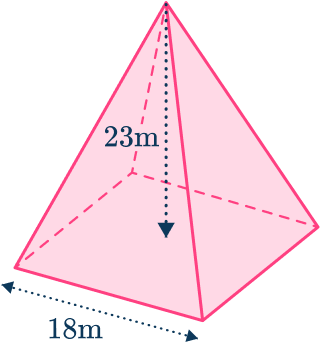 Volume of square pyramid 11 US