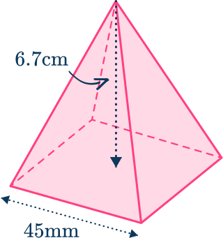 Volume of square pyramid 12 US