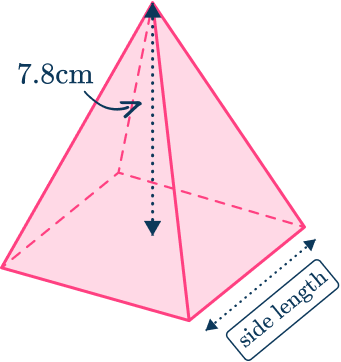 Volume of square pyramid 16 US