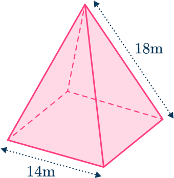 Volume of square pyramid 7 US