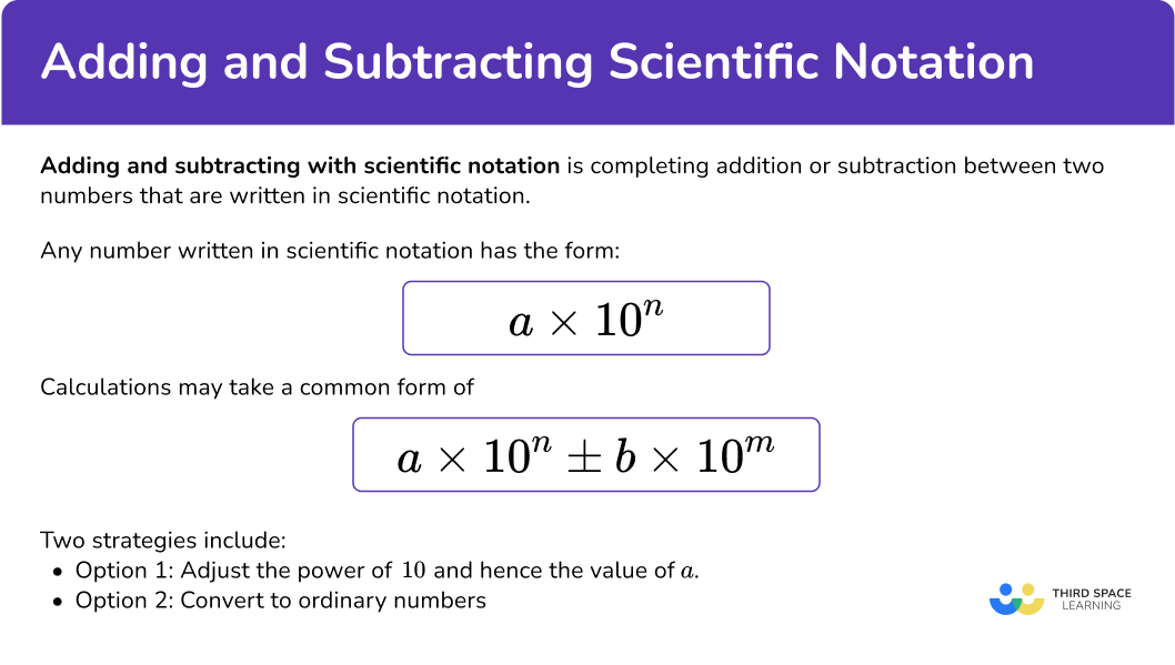 What is adding and subtracting scientific notation?