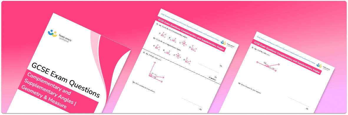 Complementary And Supplementary Angles Exam Questions