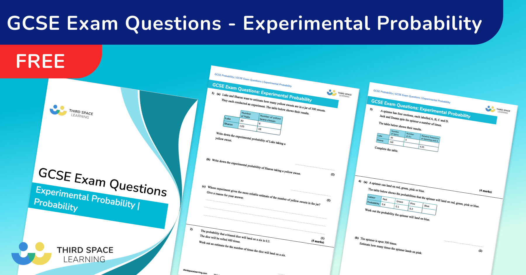 Experimental Probability Exam Questions - GCSE Maths [FREE]