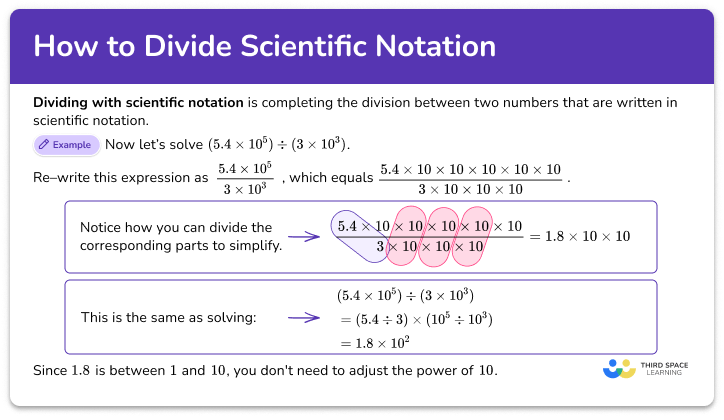 How to divide scientific notation