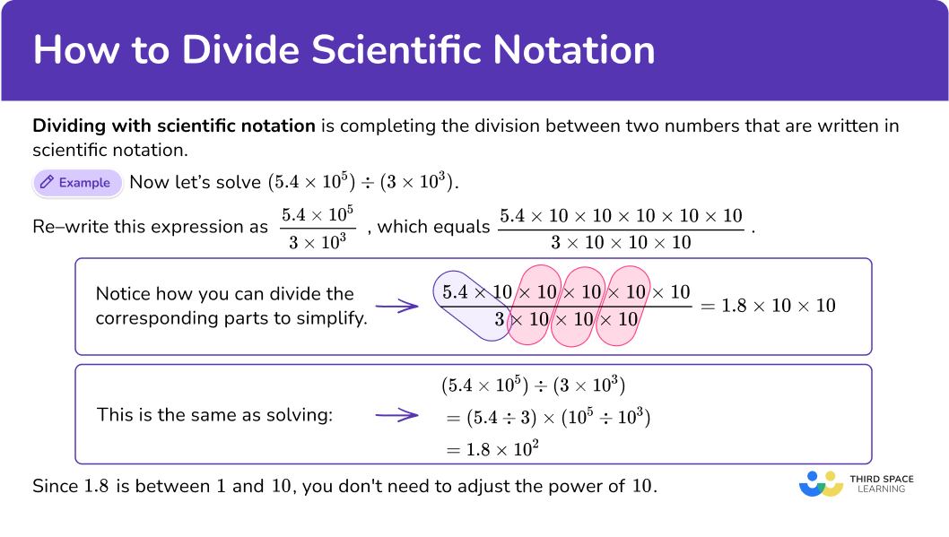 What is how to divide scientific notation?