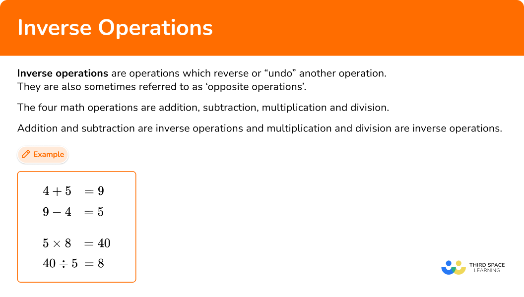 What are inverse operations?