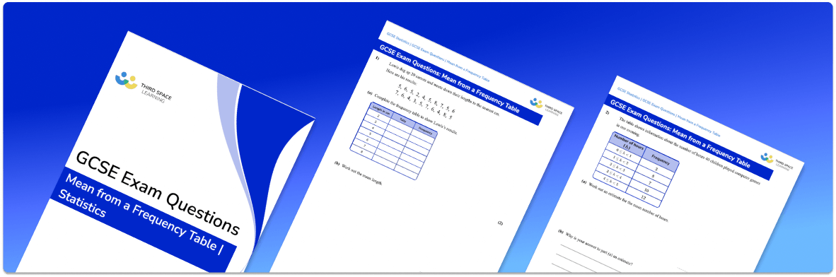 Mean From A Frequency Table Exam Questions