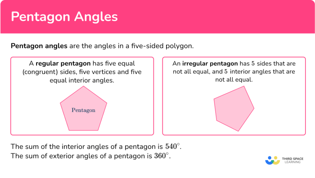 Pentagon Angles - Math Steps, Examples & Questions