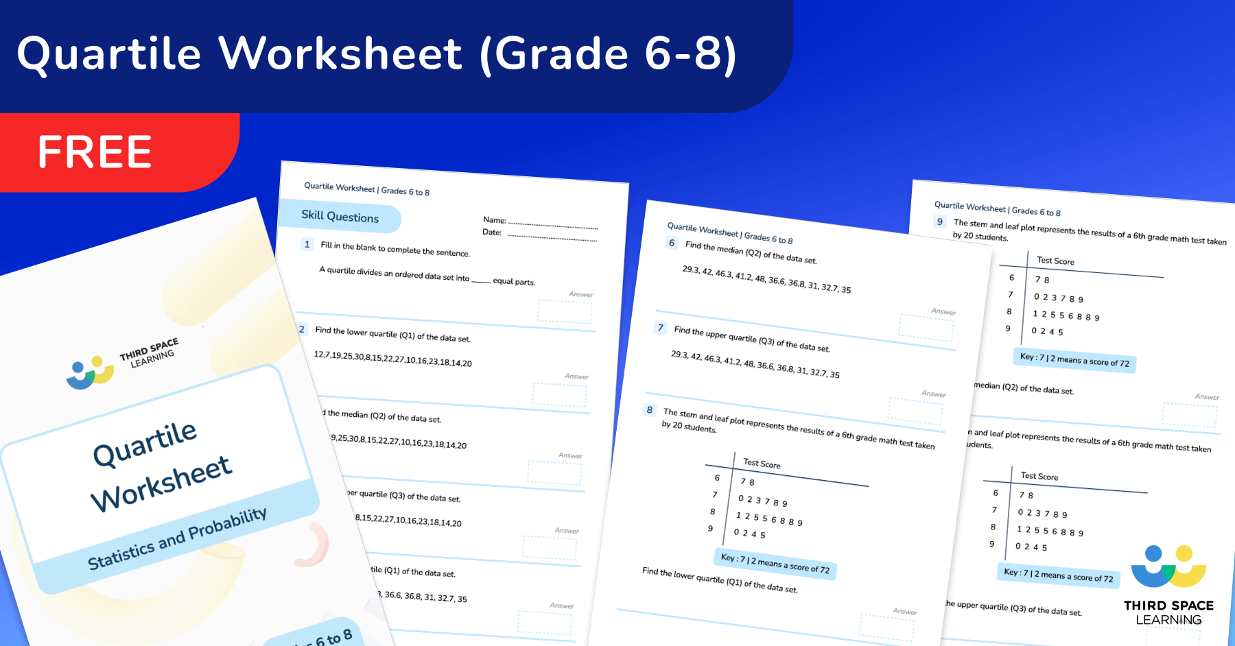 [FREE] Quartile Worksheet