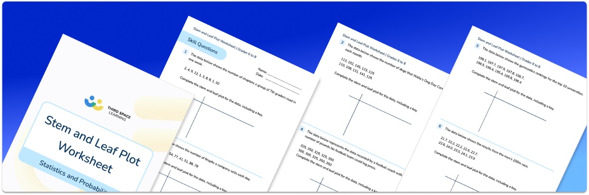 Stem And Leaf Plot Worksheet