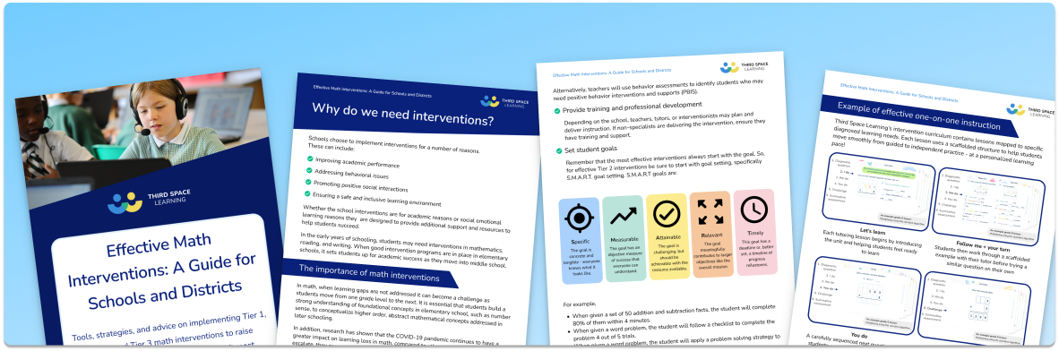 Effective Math Interventions: A Guide for Schools and Districts