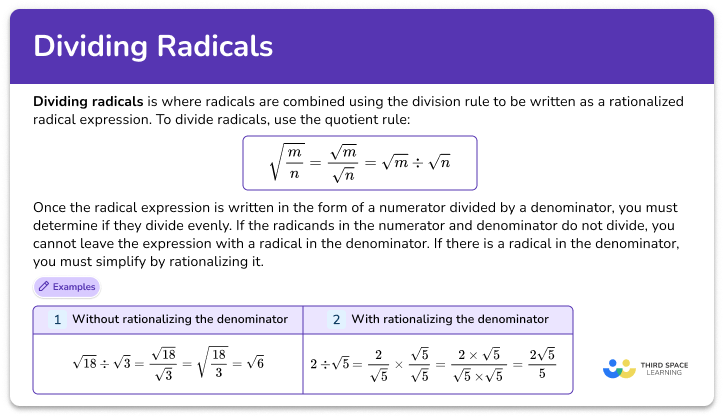Dividing radicals