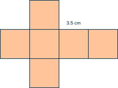 6th grade math problem image showing a cube-shaped box