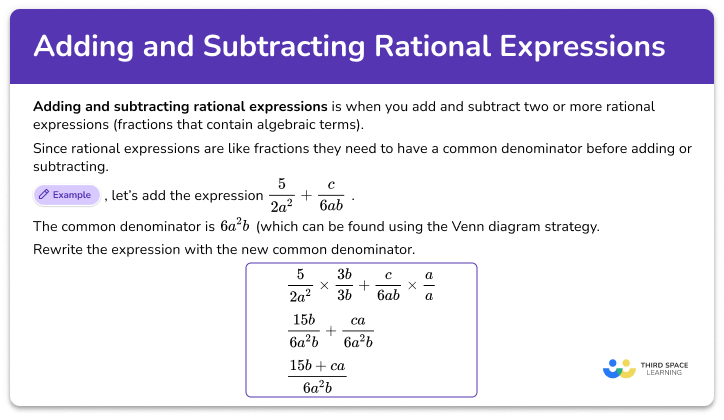 Adding and subtracting rational expressions