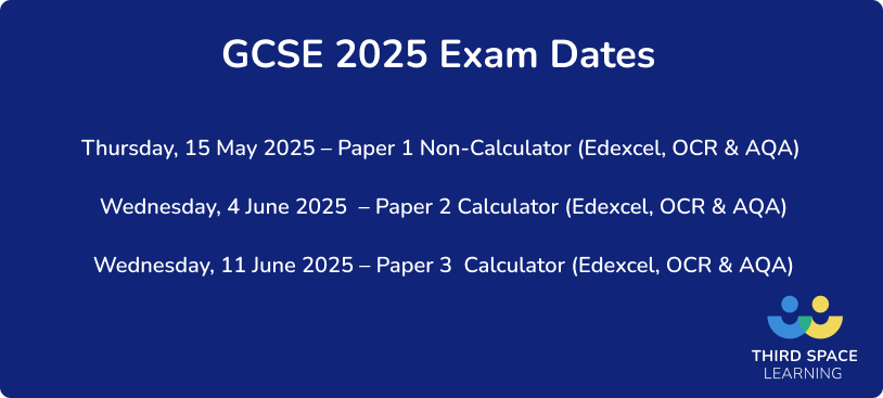 GCSE dates 2025: Maths 