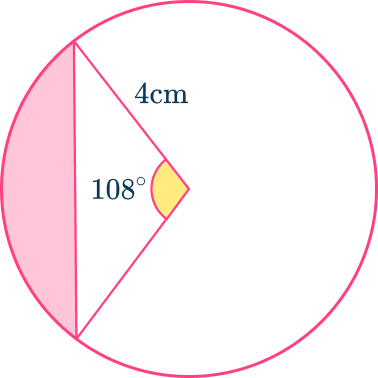 Area of a segment of a circle 8 US