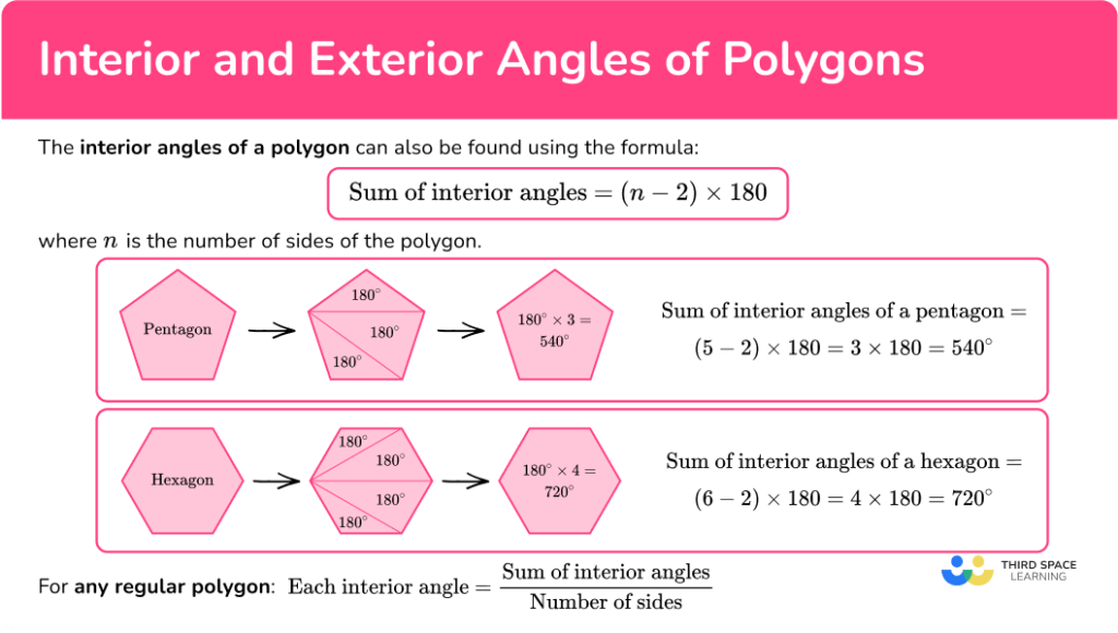 Interior And Exterior Angles Of Polygons Math Steps More Interior And Exterior Angles Of Polygons Math Steps More
