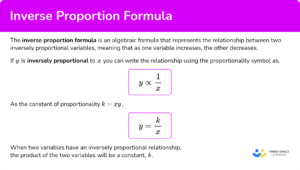 Inverse Proportion Formula - Math Steps, Examples & Questions