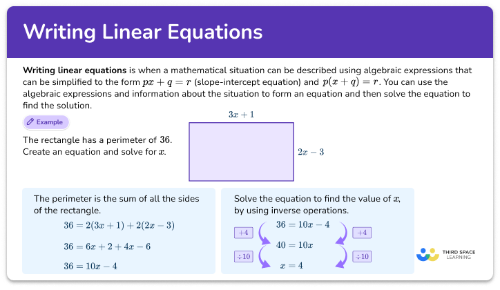 Writing linear equations