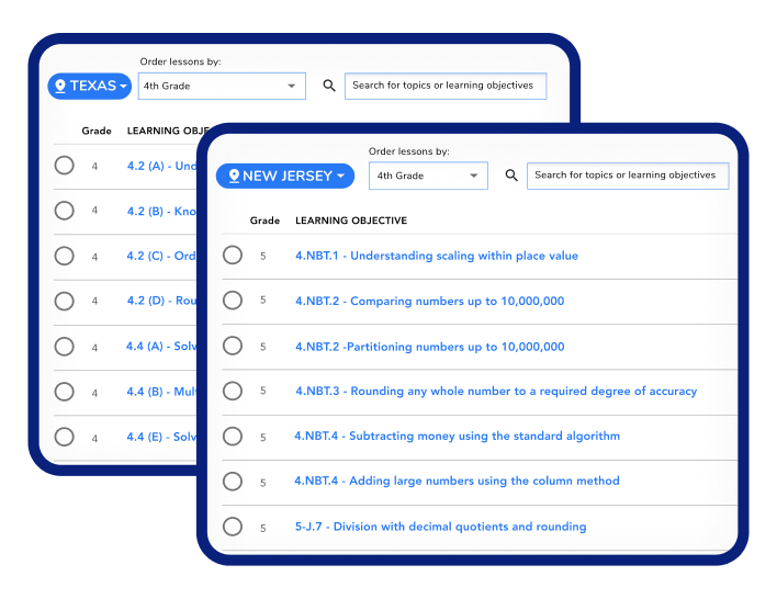 Personalized standards-aligned tutoring 