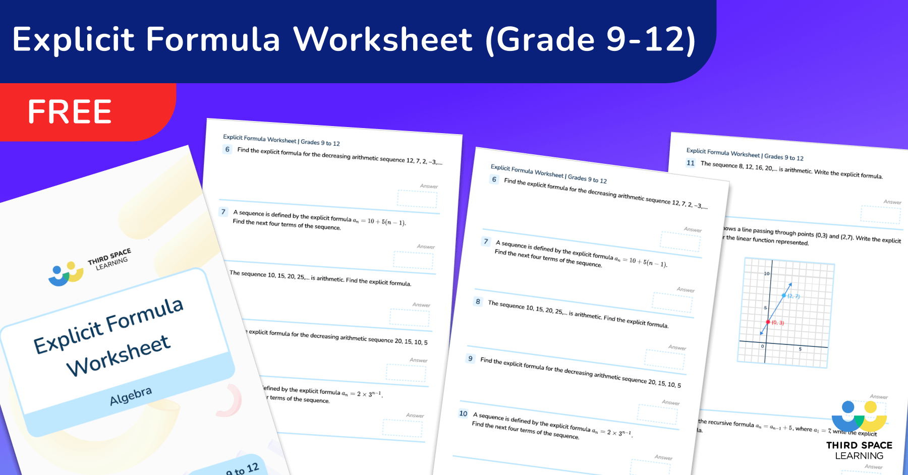 [FREE] Explicit Formula Worksheet
