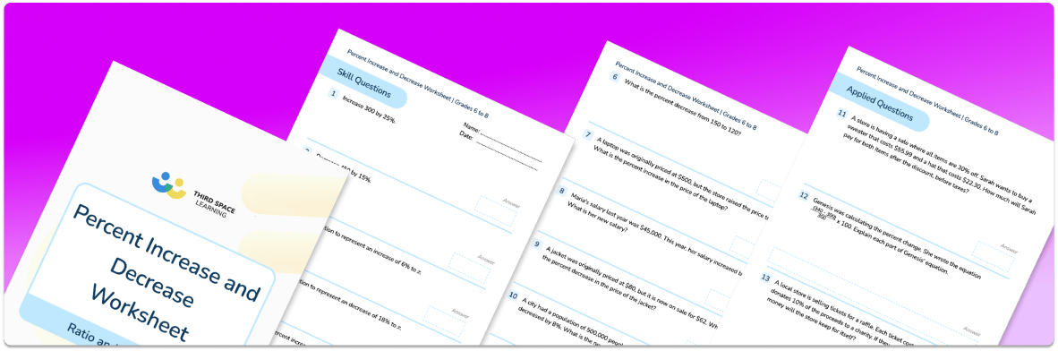 Percent Increase And Decrease Worksheet