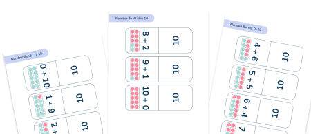 Math Flashcards Number Bonds To 10