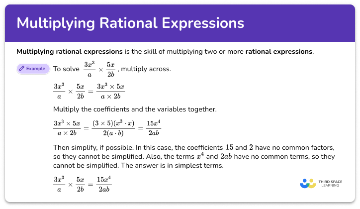 Multiplying rational expressions