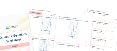 Quadratic Equation Worksheet