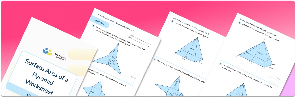 Surface Area Of A Pyramid Worksheet