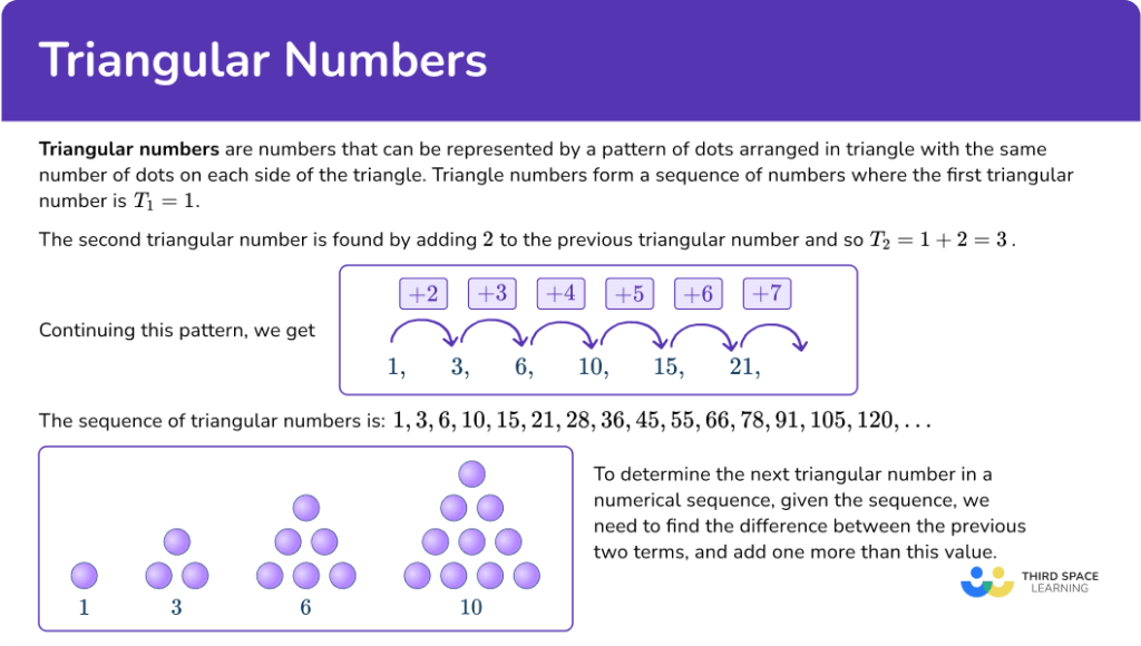 Triangular Numbers - Math Steps, Examples & Questions