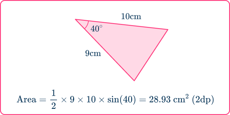 Trig formula for area of a triangle 3 US