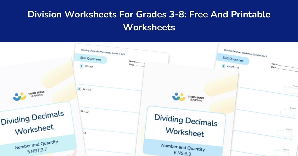 Advanced Division Worksheets Long Division Worksheets For Grade 3-8: Free Worksheets