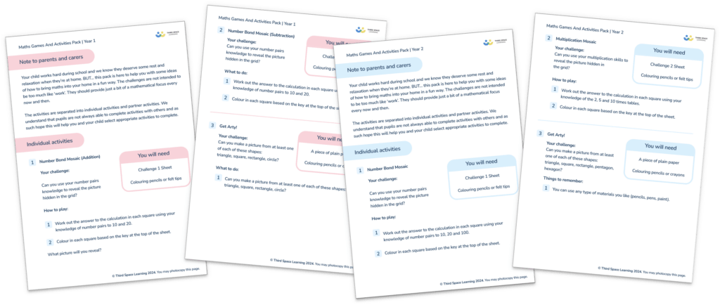 Maths Games Printable Resources