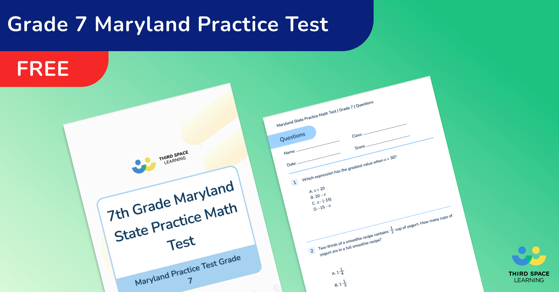 7th Grade Maryland MCAP Practice Test