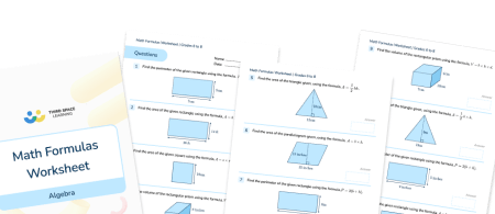 Math Formulas Worksheet