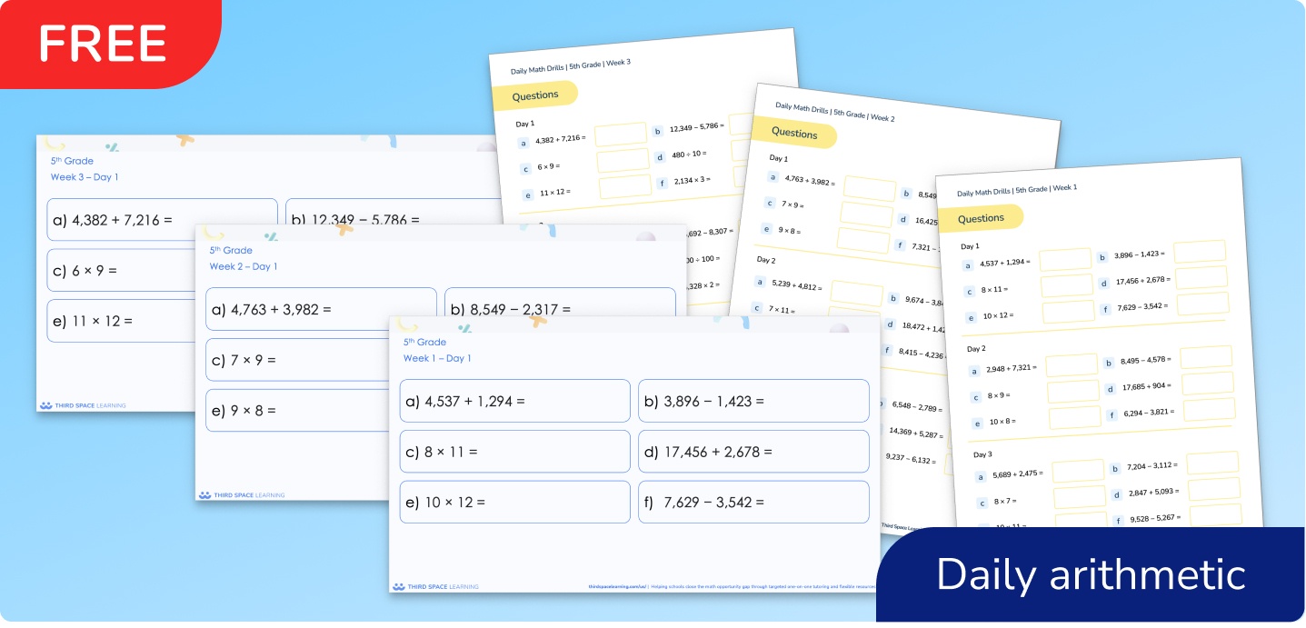 Daily Math Drills