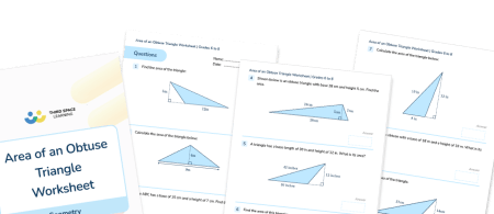 Area Of An Obtuse Triangle Worksheet