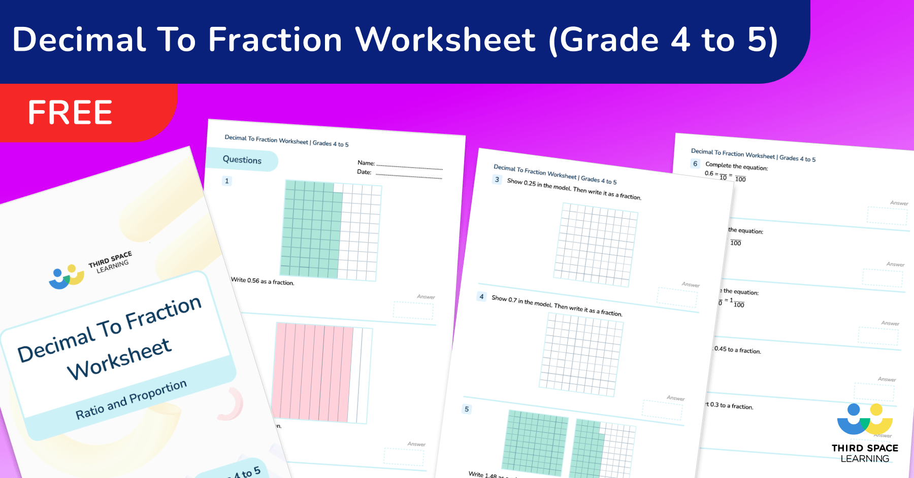 Decimal To Fraction Worksheet