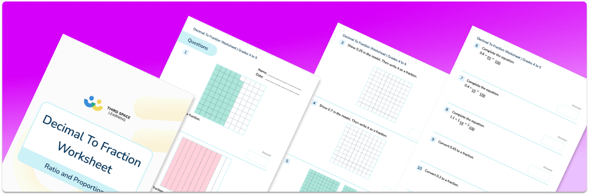 Decimal To Fraction Worksheet