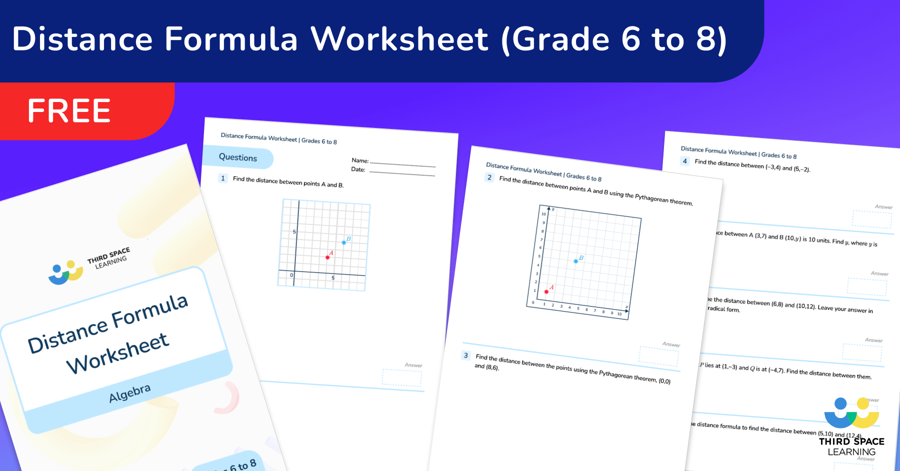 [FREE] Distance Formula Worksheet