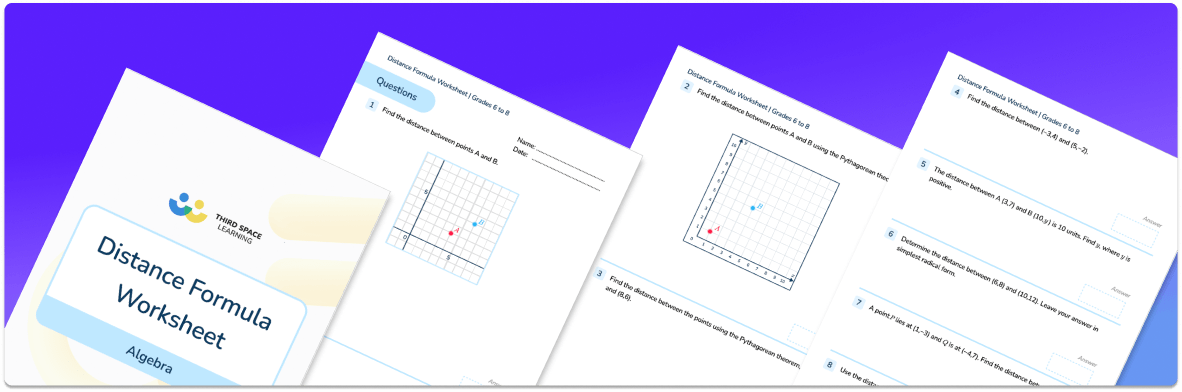 Distance Formula Worksheet